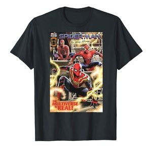 MARVEL SPIDER-MAN NO WAY HOME THE MULTIVERSE IS REAL COMIC T-SHIRT